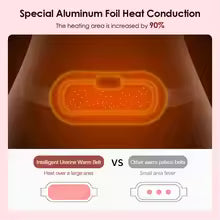 Electric Period Cramp Massager Vibrating Heating Belt for Menstrual Waist Stomach Abdominal Warm Palace Belt