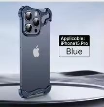 Luxury Alien Metal Borderless Phone Case For iPhone 12 13 14 15 16 17 Pro Max Lens Protecti Shockproof Aluminum Alloy Back Cover